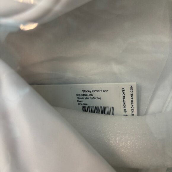 NWT Stoney Clover Lane Classic Mini Duffle Bag In Blanc (White) - Picture 7 of 7